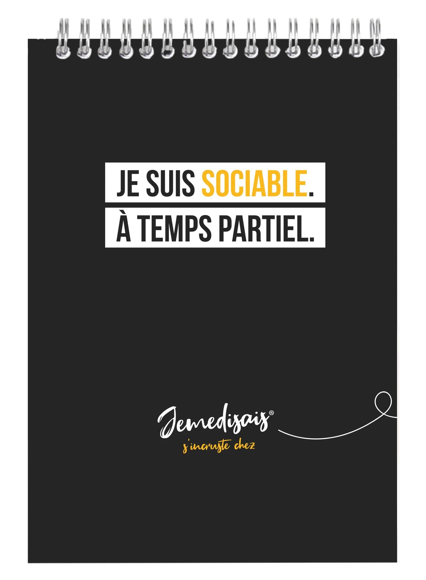 Jemedisais, Bloc reliure intégrale entête A5 14,8x21 cm, 160 pages, ligné, assortis. - Multicolore (Lot x8)