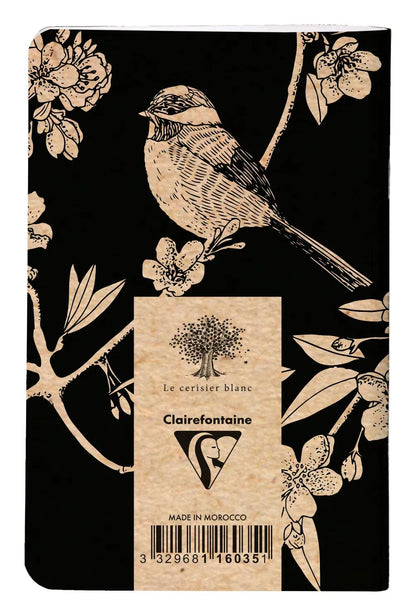 The white cherry, Sewn notebook thread 7.5x12 cm, 48 pages, plain, ass.