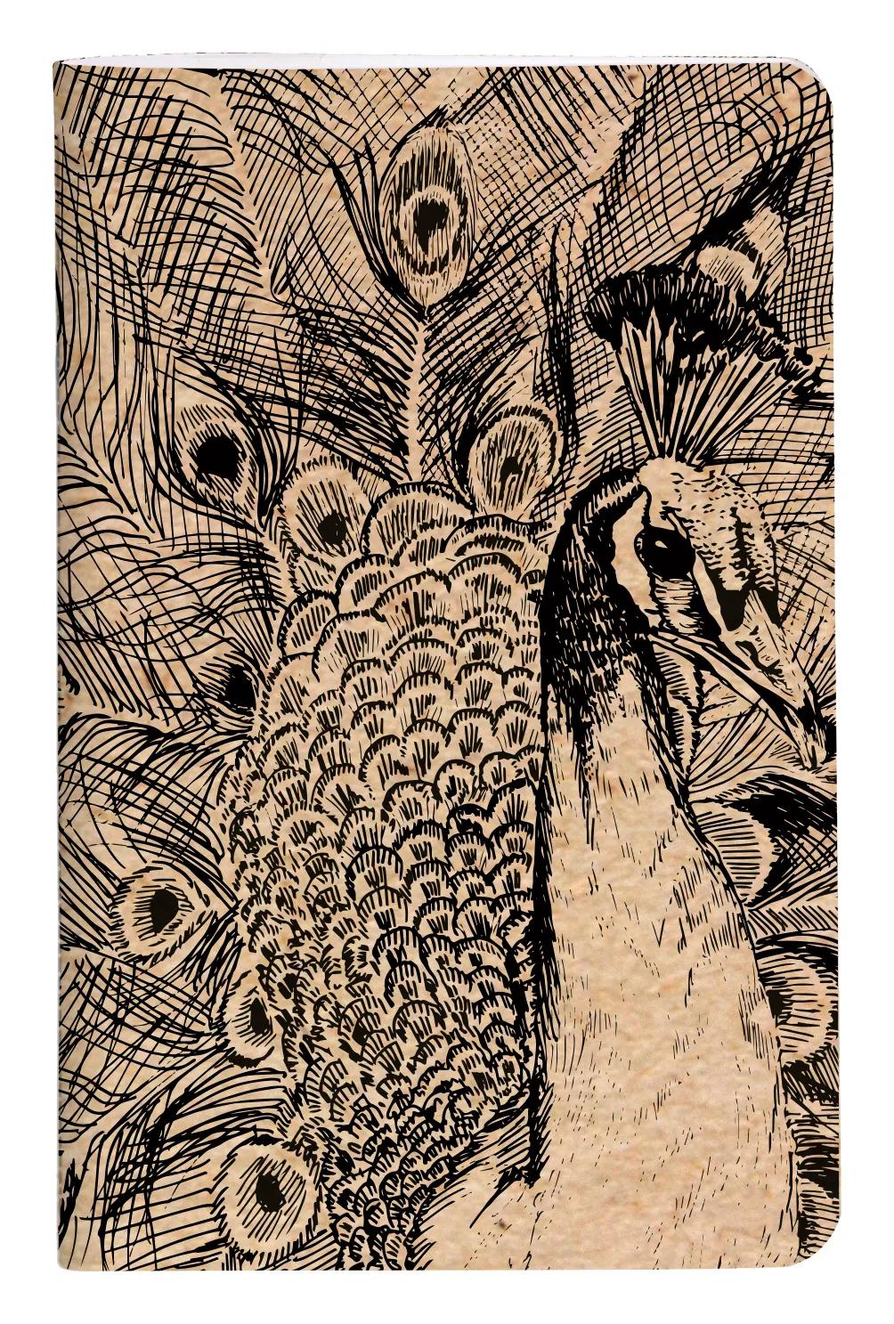 The white cherry, Sewn notebook thread 7.5x12 cm, 48 pages, plain, ass. (Pack x36)