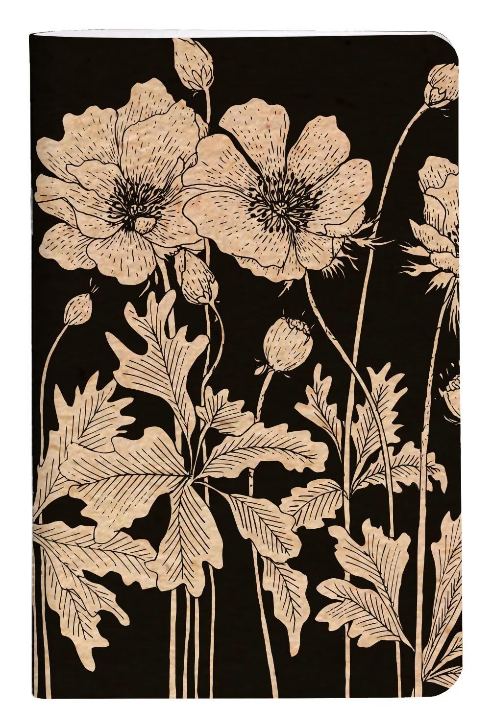 The white cherry, Sewn notebook thread 7.5x12 cm, 48 pages, plain, ass. (Pack x36)