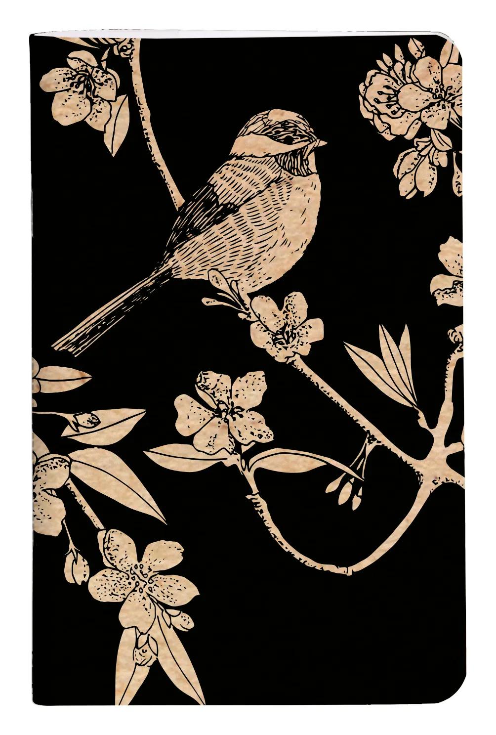 The white cherry, Sewn notebook thread 7.5x12 cm, 48 pages, plain, ass. (Pack x36)