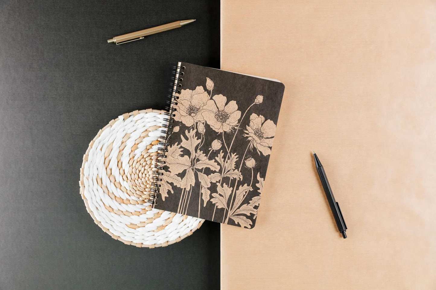 Le cerisier blanc, Carnet reliure intégrale A5 14,8x21 cm, 148 pages, ligné, ass. (Lot x4)