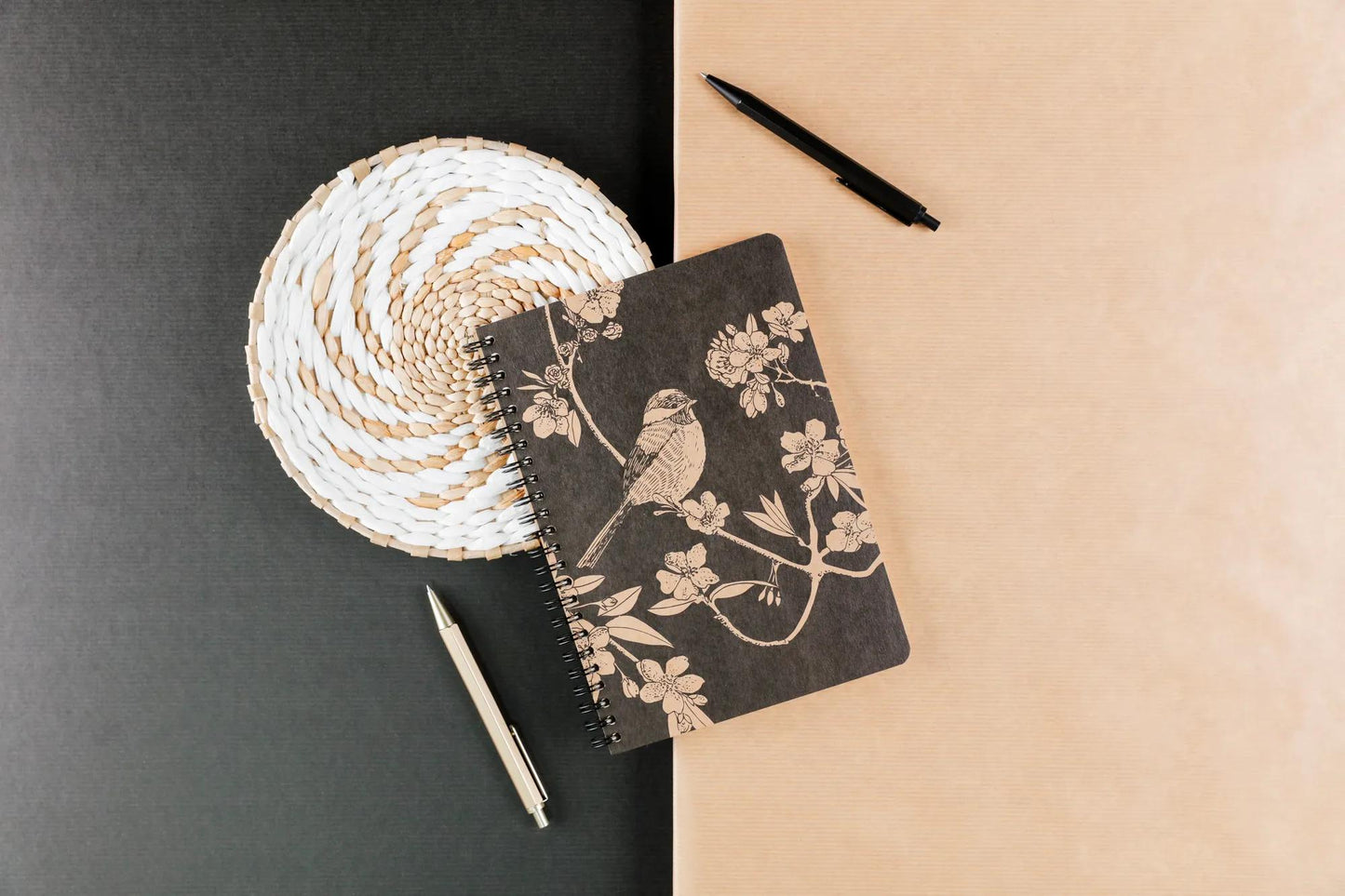 Le cerisier blanc, Carnet reliure intégrale A5 14,8x21 cm, 148 pages, ligné, ass. (Lot x4)
