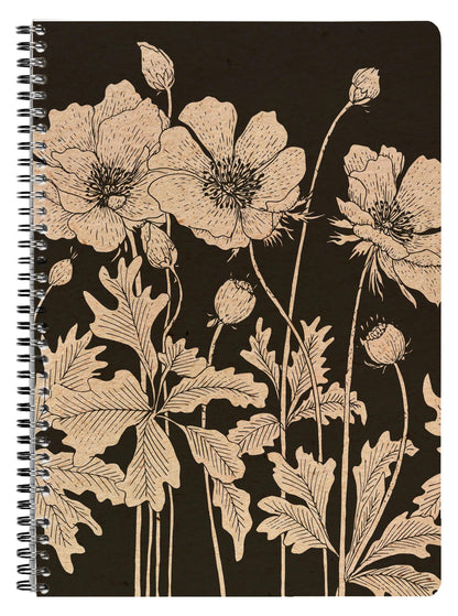 Der weiße Kirschbaum, komplettes Bindebuch A4 21x29.7 cm, 148 Seiten, gefüttert und Rand, Arsch. (4er-Pack)