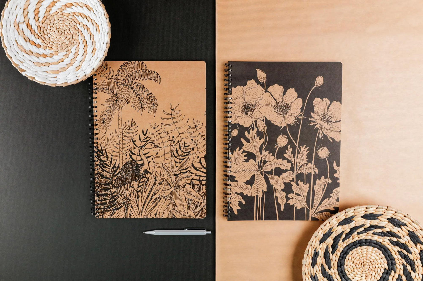 Le cerisier blanc, Cahier reliure intégrale A4 21x29,7 cm, 148 pages, ligné et marge, ass. (Lot x4)