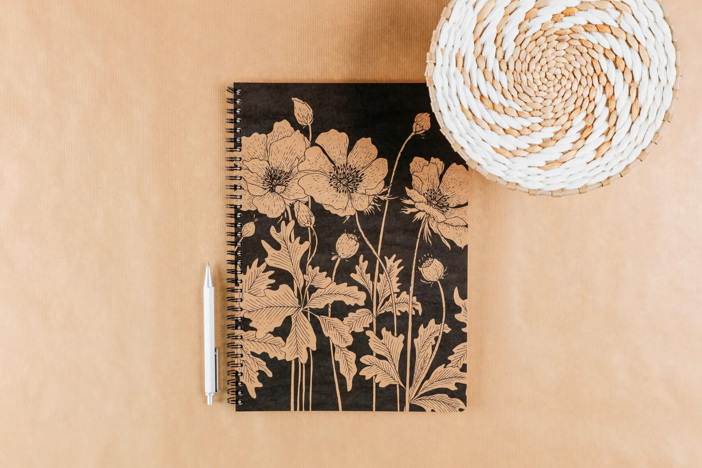 Le cerisier blanc, Cahier reliure intégrale A4 21x29,7 cm, 148 pages, ligné et marge, ass. (Lot x4)