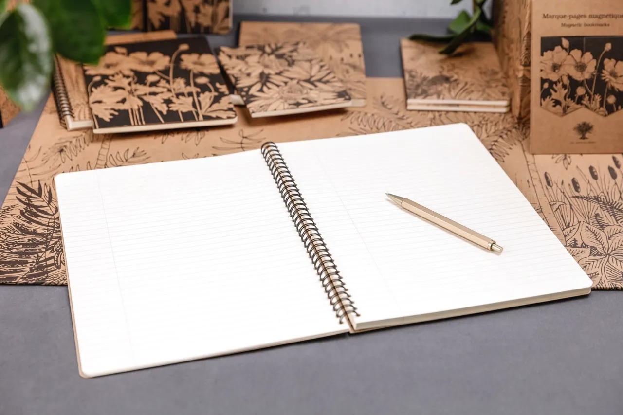 Le cerisier blanc, Cahier reliure intégrale A4 21x29,7 cm, 148 pages, ligné et marge, ass. (Lot x4)