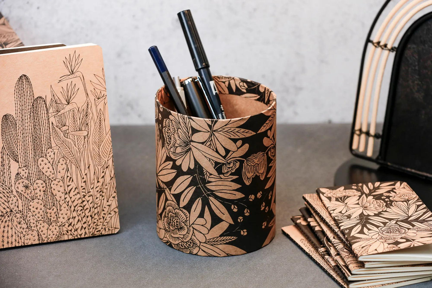 Weiße Kirsche, Runder Bleistifttopf Ø9x11 cm (Paket x4)