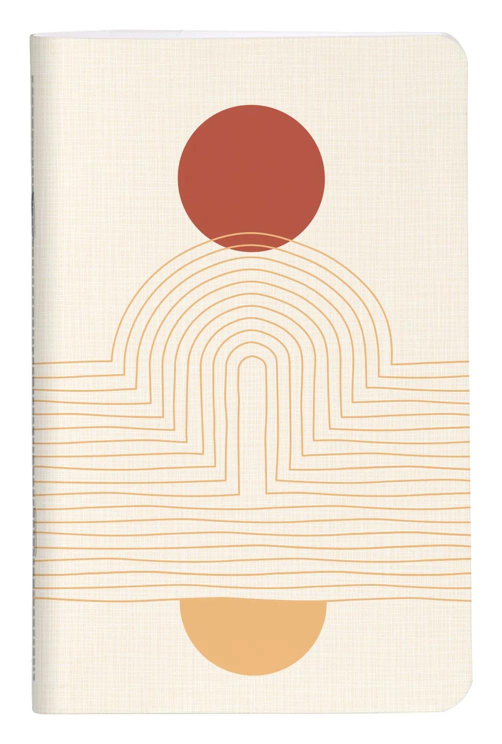 Terracotta, Sewn Notebook Faden 7,5x12 cm, 48 Seiten, glatt, arsch. (Paket x36)