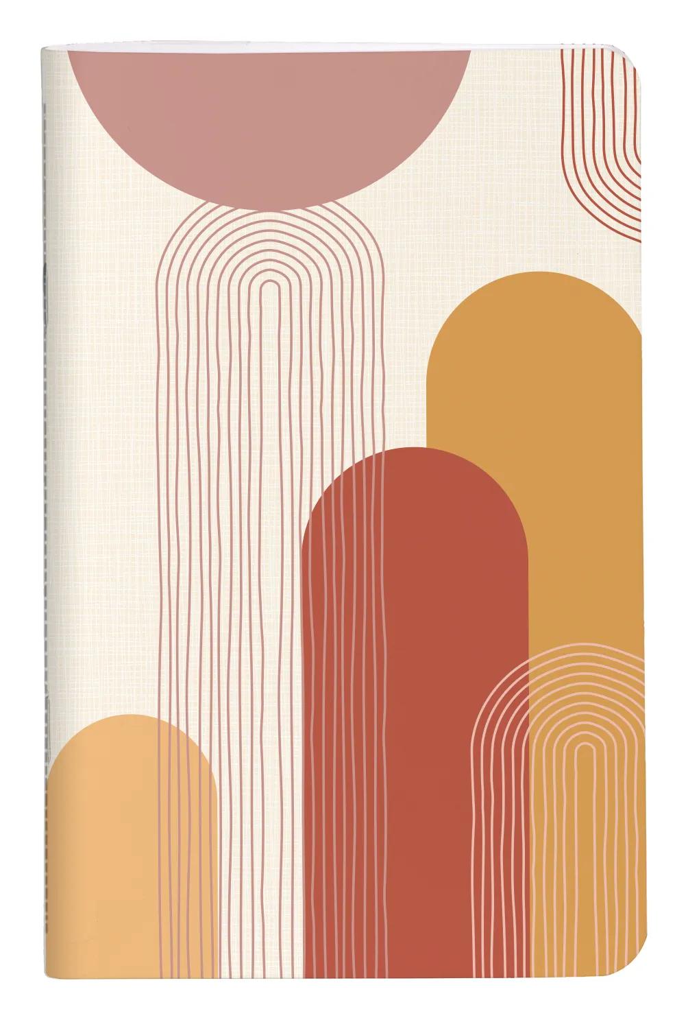 Terracotta, Sewn Notebook Faden 7,5x12 cm, 48 Seiten, glatt, arsch. (Paket x36)
