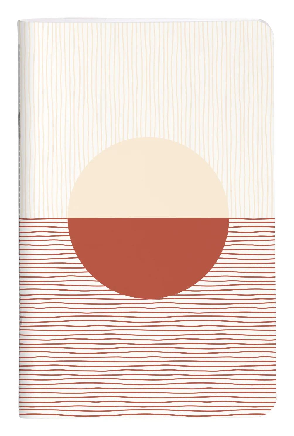 Terracotta, Sewn Notebook Faden 7,5x12 cm, 48 Seiten, glatt, arsch. (Paket x36)