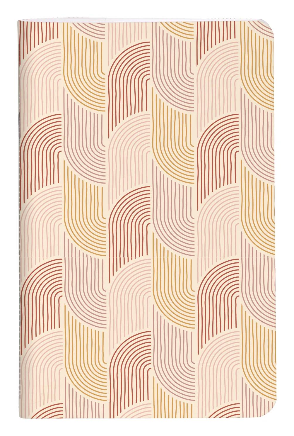 Terracotta, Sewn Notebook Faden 7,5x12 cm, 48 Seiten, glatt, arsch. (Paket x36)