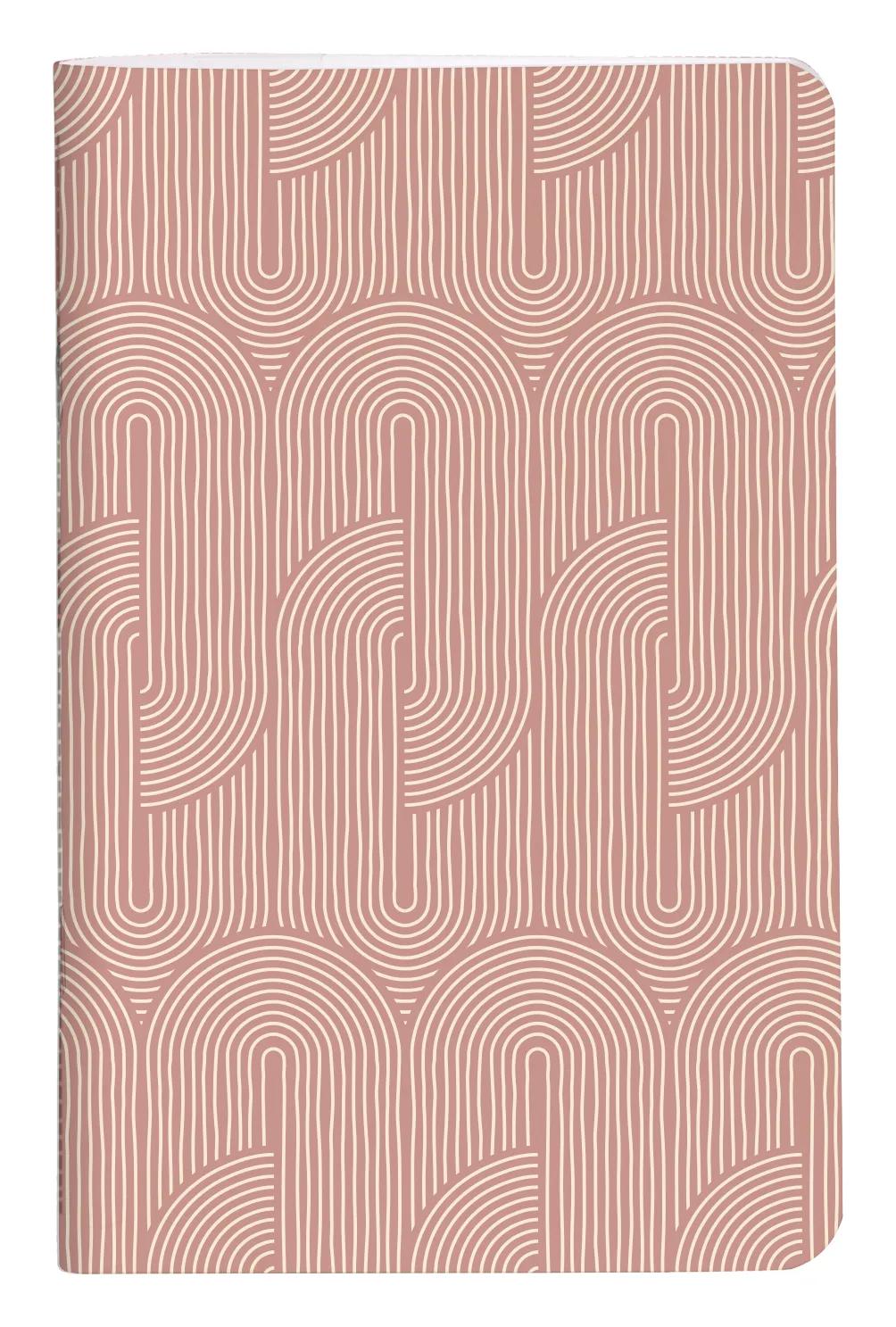 Terracotta, Sewn Notebook Faden 7,5x12 cm, 48 Seiten, glatt, arsch. (Paket x36)