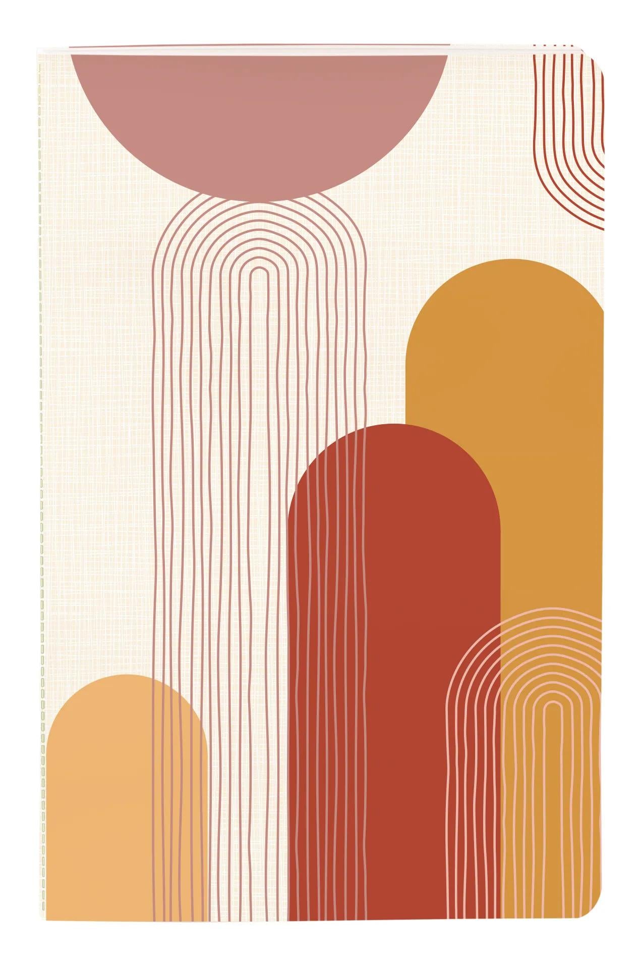 Terracotta, Carnet cousu fil 9x14 cm, 64 pages, ligné, ass. (Lot x8)