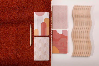 Terracotta, Sewn Book 9x14 cm, 64 Seiten, gefüttert, Arsch. (8er-Pack)