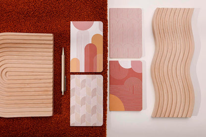 Terracotta, Sewn Book 9x14 cm, 64 Seiten, gefüttert, Arsch. (8er-Pack)
