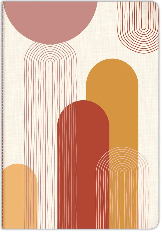 Terracotta, Cahier sewn wire A4 21x29.7 cm, 96 pages, line and margin, ass. (Pack x10)