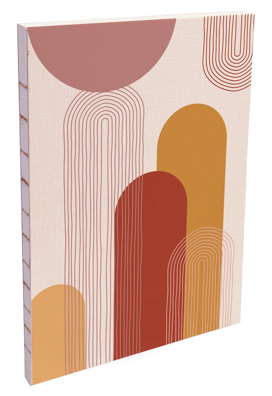 Terracotta, Booklet flexible brochure A5 14,8x21 cm, 160 pages, lineed, raw back, ass. (Pack x4)