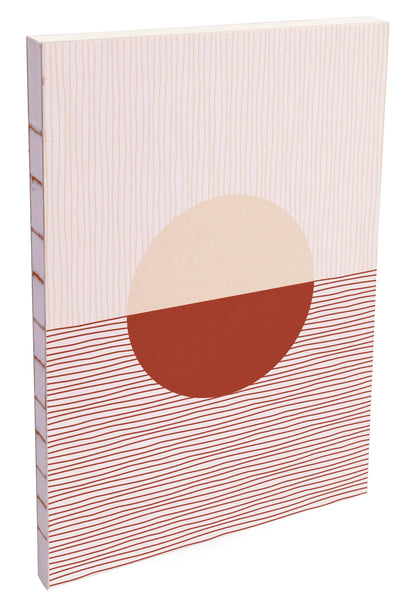 Terracotta, Booklet flexible Broschüre A5 14,8x21 cm, 160 Seiten, gefüttert, roh zurück, Arsch. (4er-Pack)