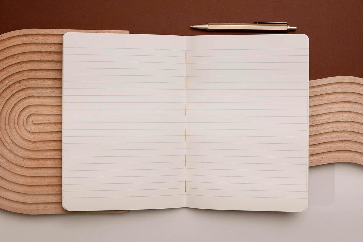 Terracotta, Booklet flexible Broschüre A5 14,8x21 cm, 160 Seiten, gefüttert, roh zurück, Arsch. (4er-Pack)