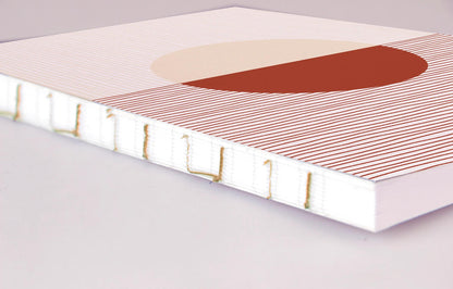 Terracotta, Booklet flexible Broschüre A5 14,8x21 cm, 160 Seiten, gefüttert, roh zurück, Arsch. (4er-Pack)