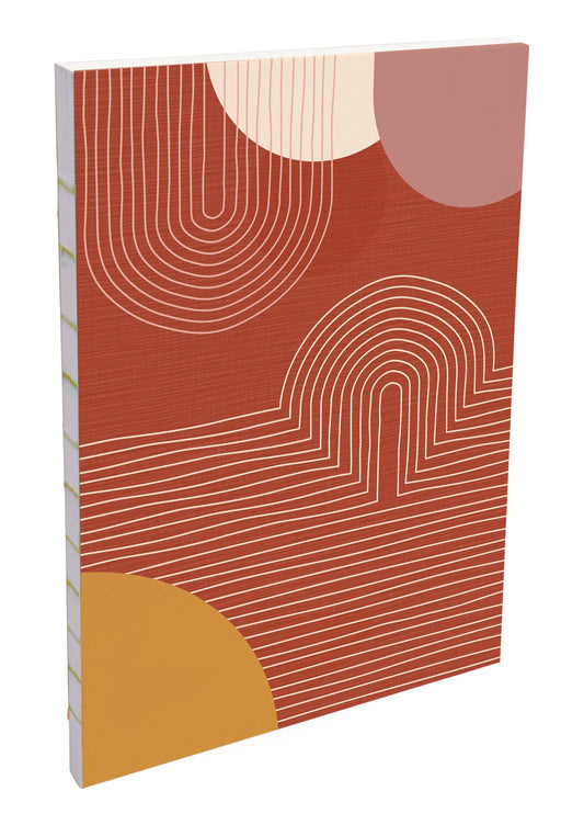 Terracotta, Booklet flexible brochure A6 10,5x14,8 cm, 144 pages, lineed, raw back, ass. (Pack x4)
