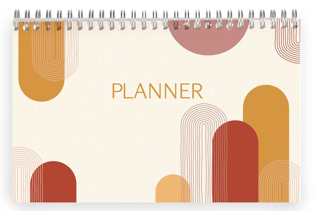 Terracotta, Planner block complete binding head 22x14 cm 53 printed sheets