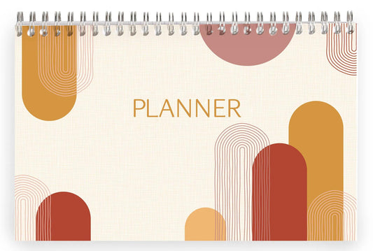 Terracotta, Planner block complete binding head 22x14 cm 53 printed sheets (Pack x5)