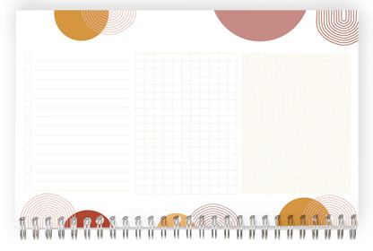 Terracotta, Planner block complete binding head 22x14 cm 53 printed sheets