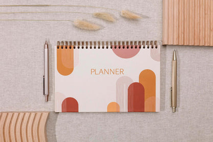 Terracotta, Planner block complete binding head 22x14 cm 53 printed sheets