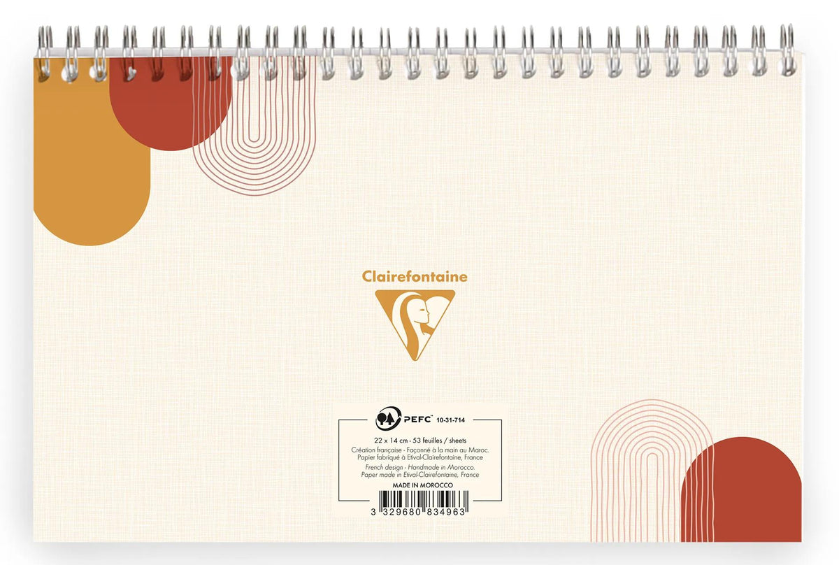 Terracotta, Planner block complete binding head 22x14 cm 53 printed sheets