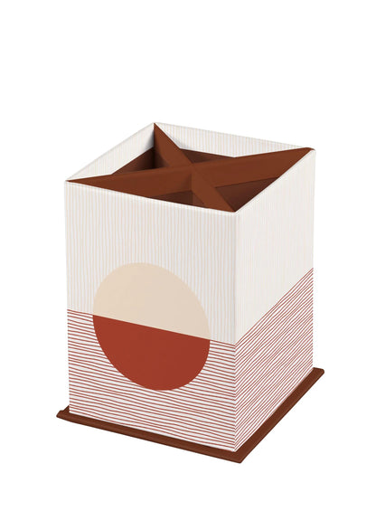 Terracotta, Square pencil jar 8,5x8,5x11 cm