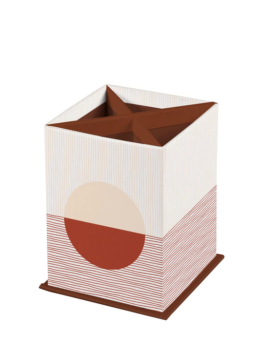 Terracotta, Square pencil jar 8,5x8,5x11 cm (Pack x4)