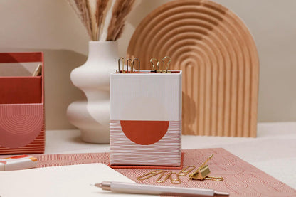 Terracotta, Square pencil jar 8,5x8,5x11 cm