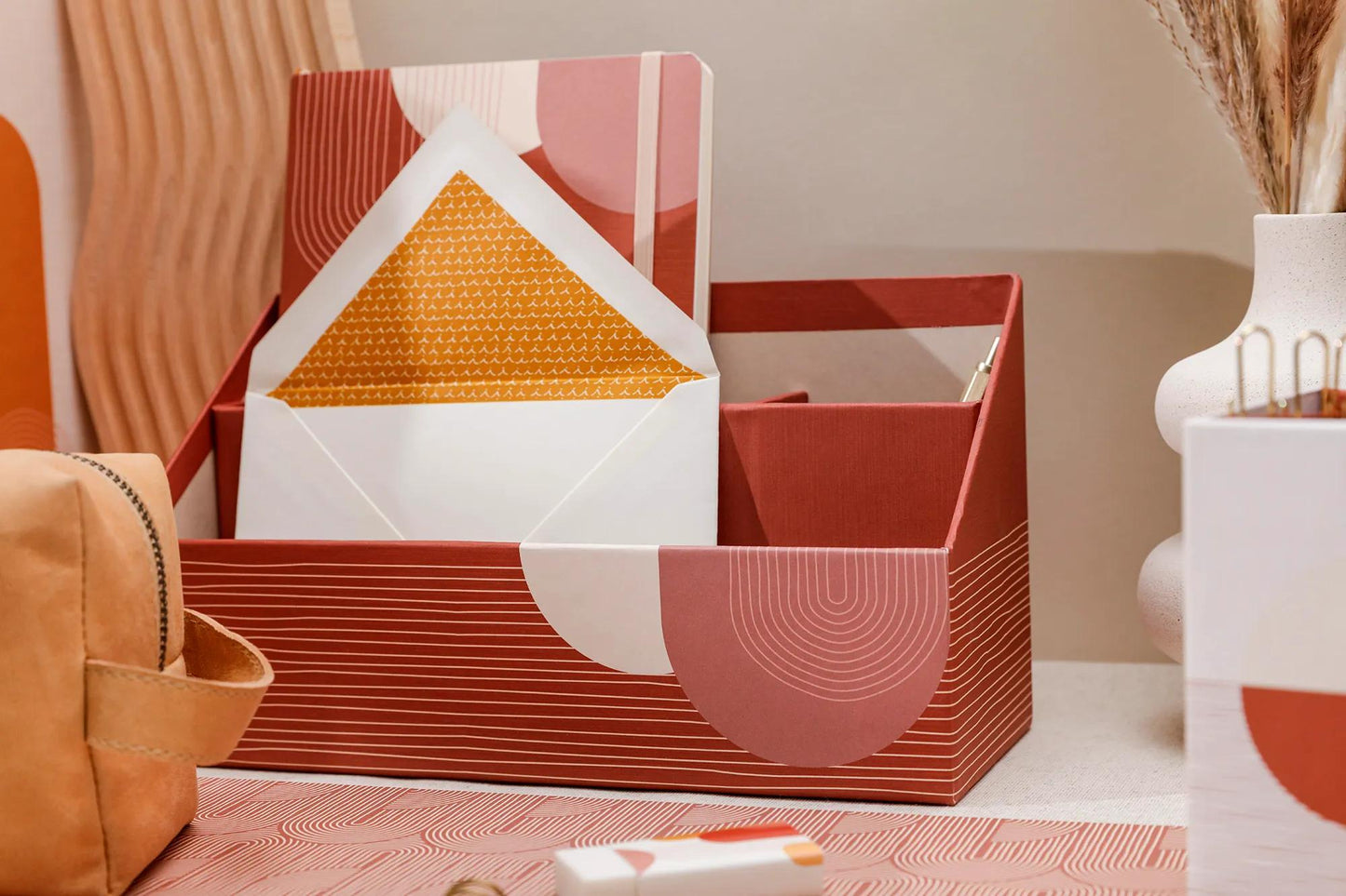 Terracotta, Briefhalter 25x10x14 cm (Paket x4)