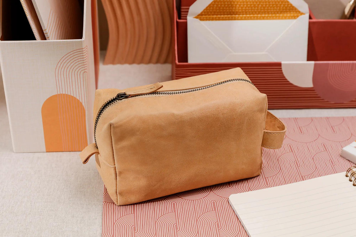 Terracotta, Multi-purpose leather case 18x11x7 cm (in bundle 2)