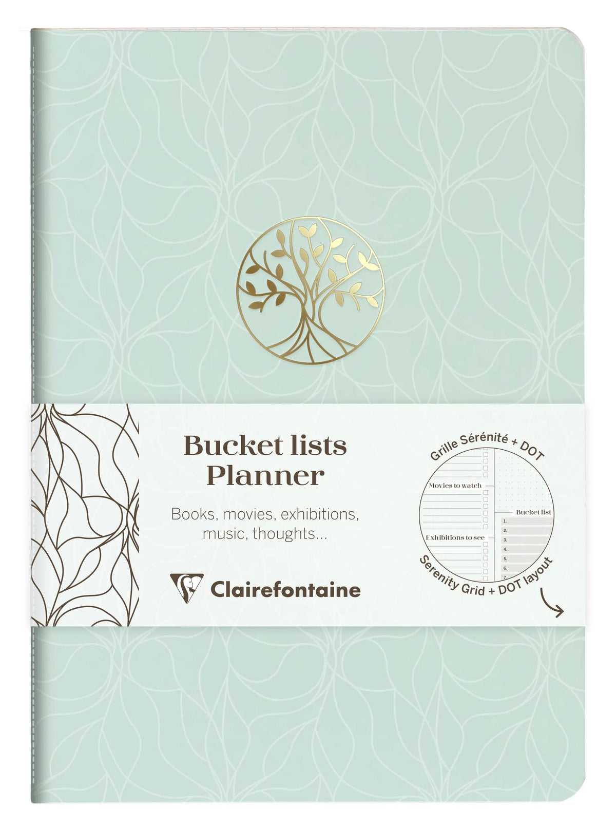 Inspire, Bucket Listenplaner, Sewn Notizbuch A5 14.8x21 cm, 64 Seiten, bedruckt, arsch. - Neu (9er-Pack)