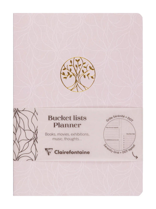 Inspire, Bucket list planner, Sewn notebook A5 14.8x21 cm, 64 pages, printed, ass. - New