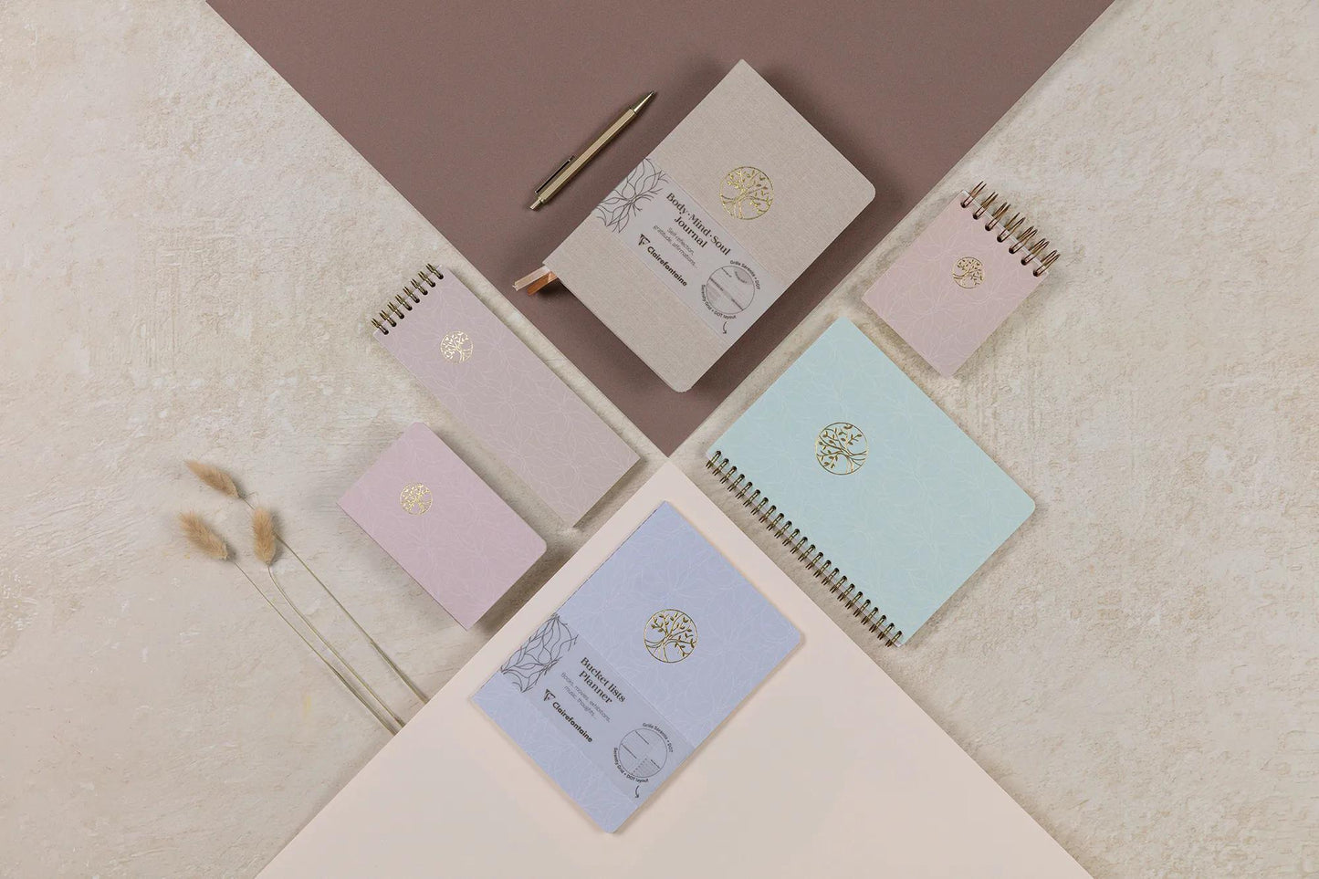 Inspire, Carnet reliure intégrale A5 14,8x21 cm, 148 pages, ligné, ass. - New (Lot x4)