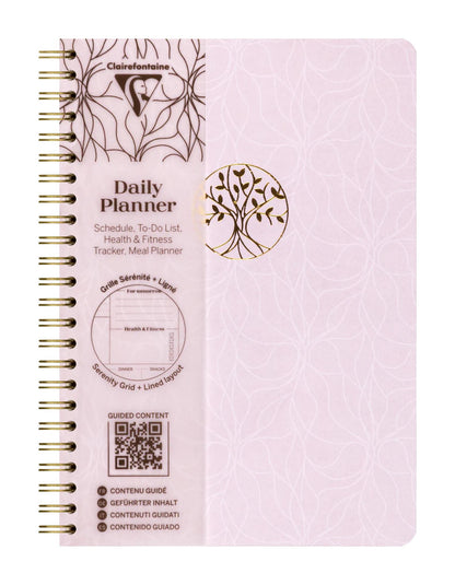 Ispirare, pianificatore giornaliero, A5 legante completo 14,8x21 cm, 148 pagine, stampato, culo. - Nuovo (confezione da 4)