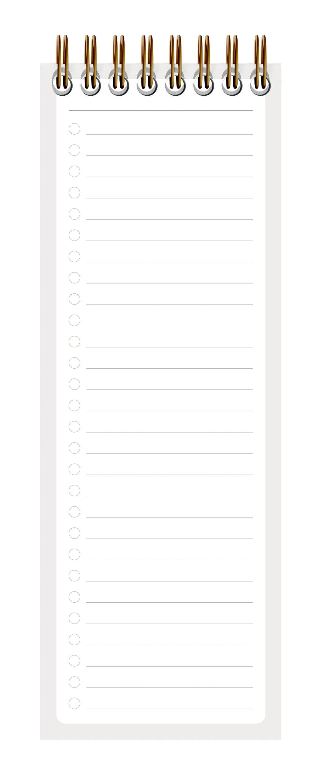 Inspire, List, Block integraler Bindekopf 7.5x21 cm, 80 Blätter, bedruckt, arsch. - Neu (Paket x8)