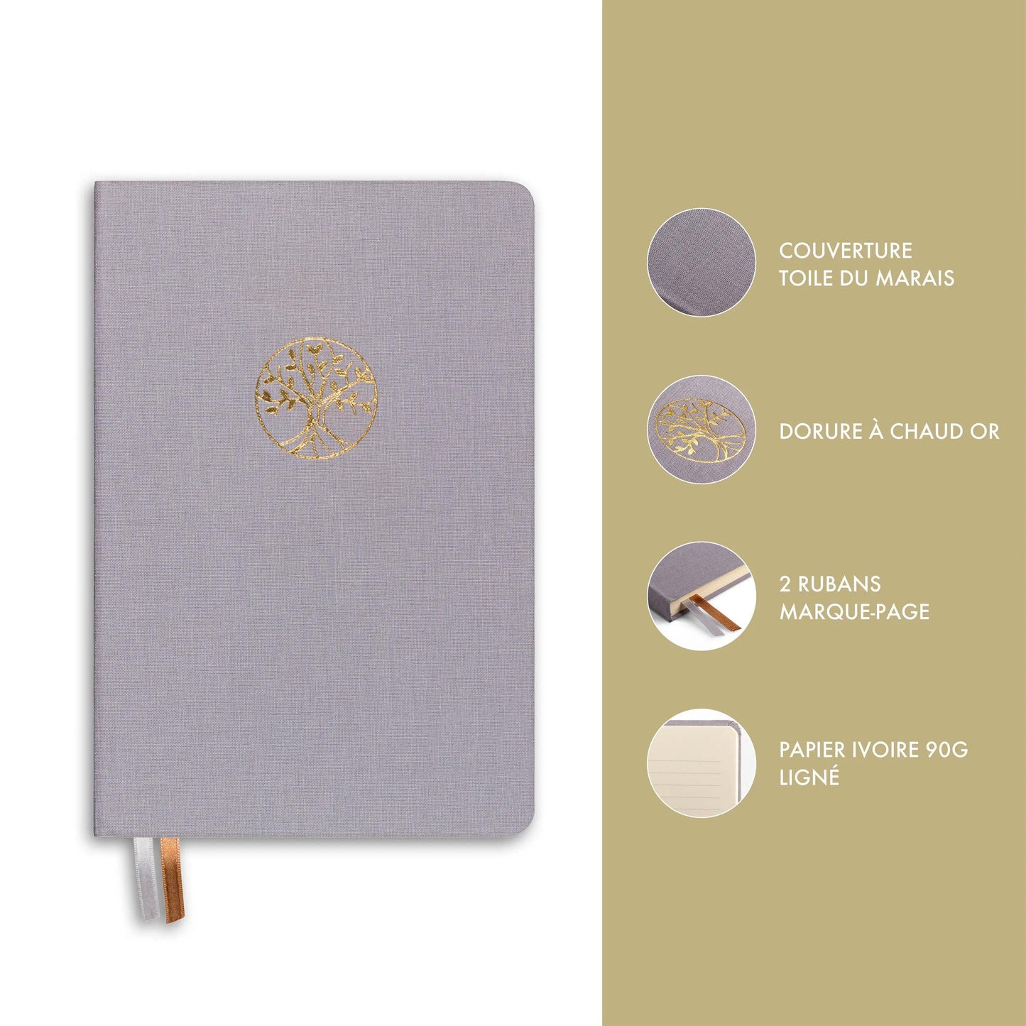 Inspire, Booklet flexible brochure 14x21 cm, 192 pages, cover Canvas of the Marais, lineed, ass. - New (Pack x4)