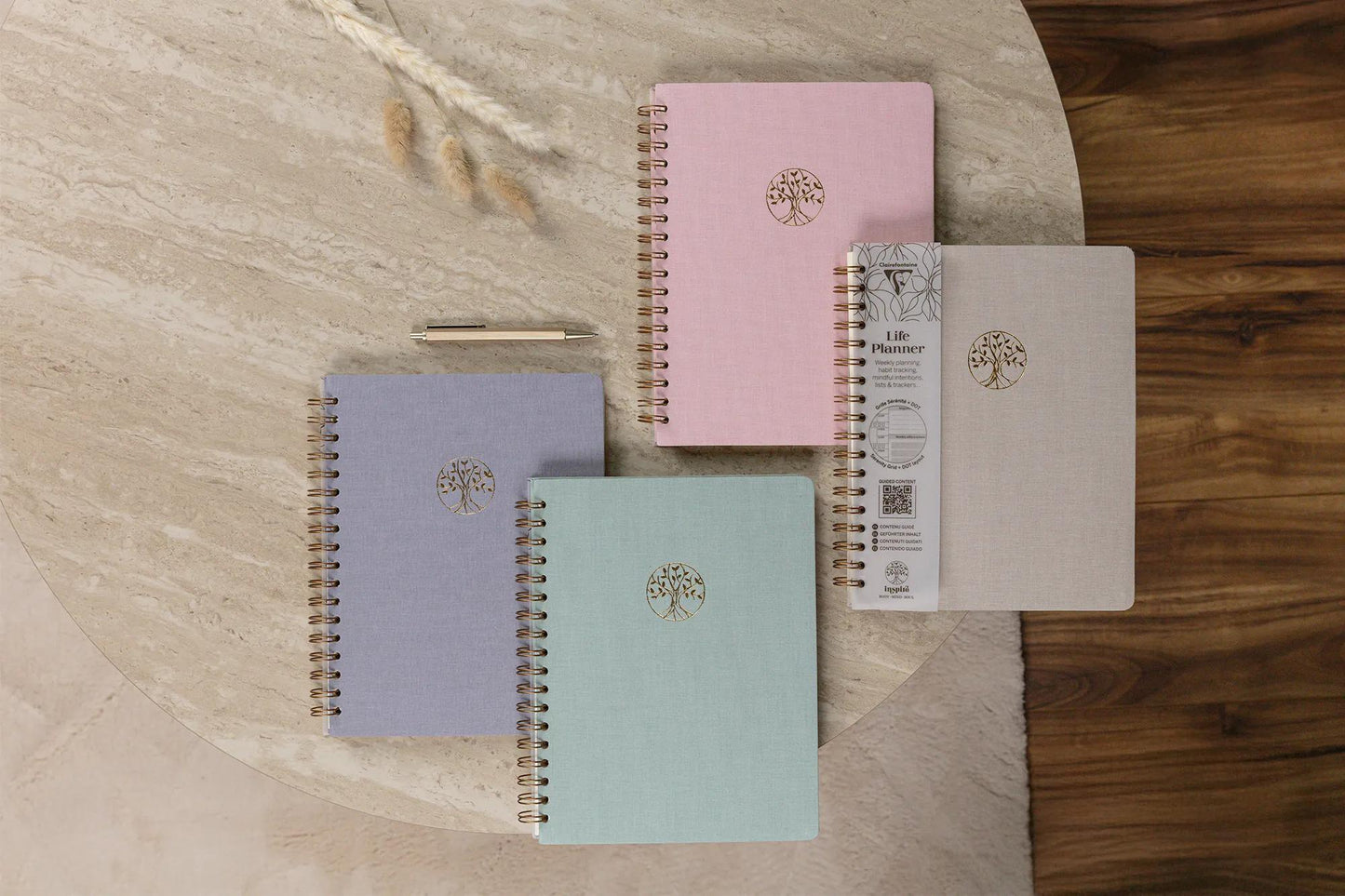 Inspire, Life planner, 19x25 cm complete binder, canvas cover of the Marais, 192 pages, printed, ass. - New (Pack x4)