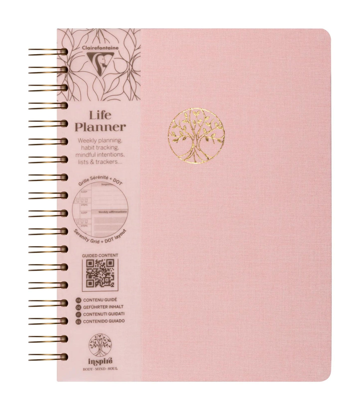 Inspire, Life planner, 19x25 cm complete binder, canvas cover of the Marais, 192 pages, printed, ass. - New (Pack x4)