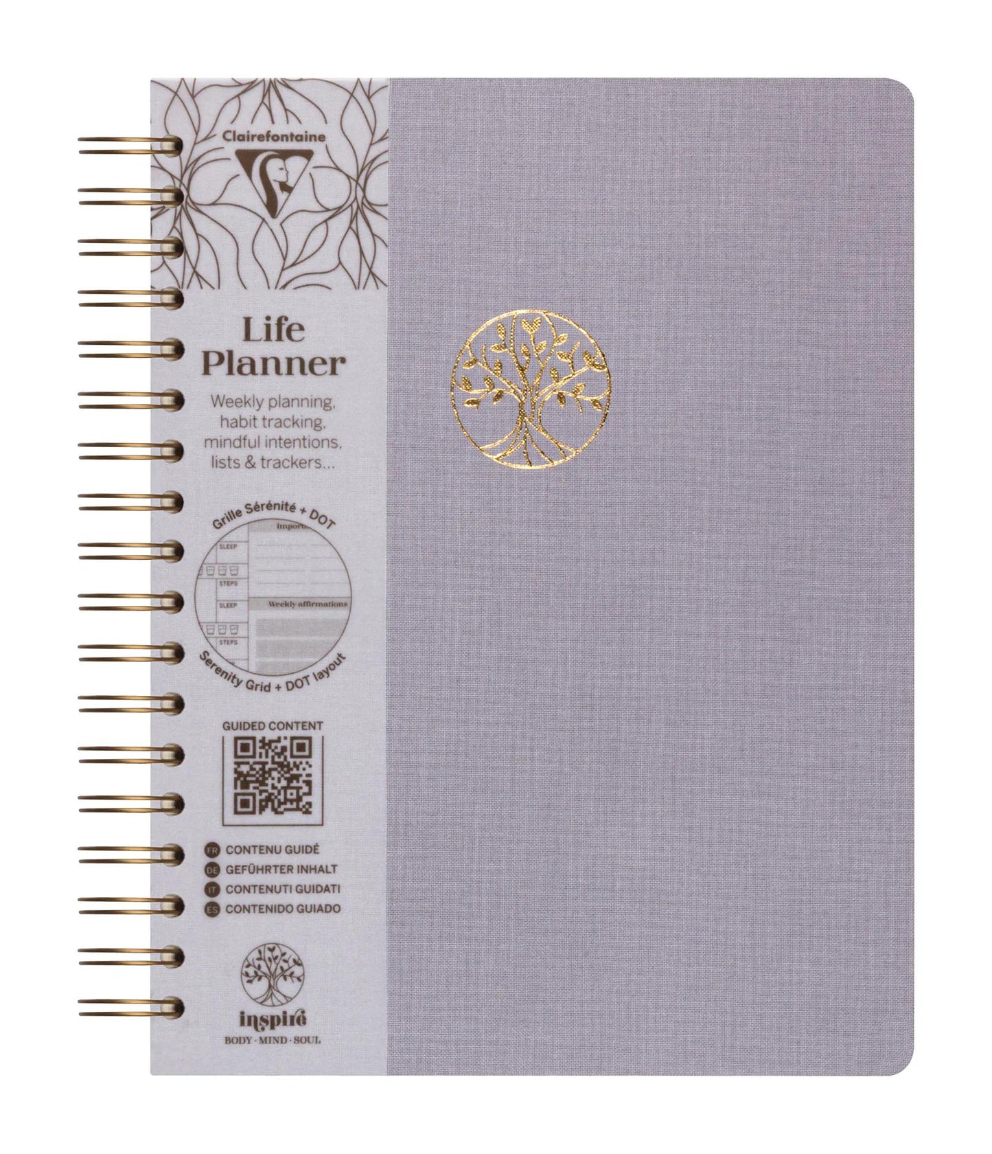Inspire, Life planner, 19x25 cm complete binder, canvas cover of the Marais, 192 pages, printed, ass. - New (Pack x4)