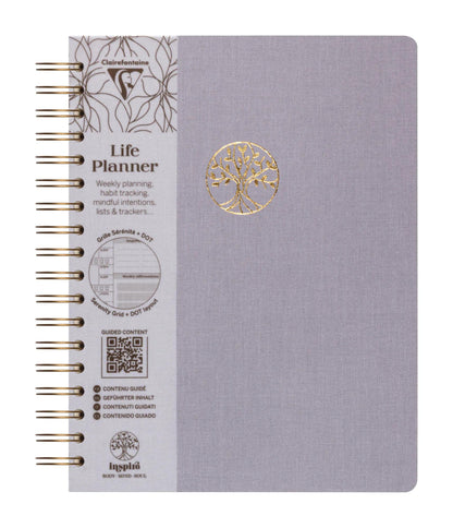 Inspire, Lebensplaner, 19x25 cm kompletter Binder, Leinwandbezug der Marais, 192 Seiten, bedruckt, arsch. - Neu (4er-Pack)