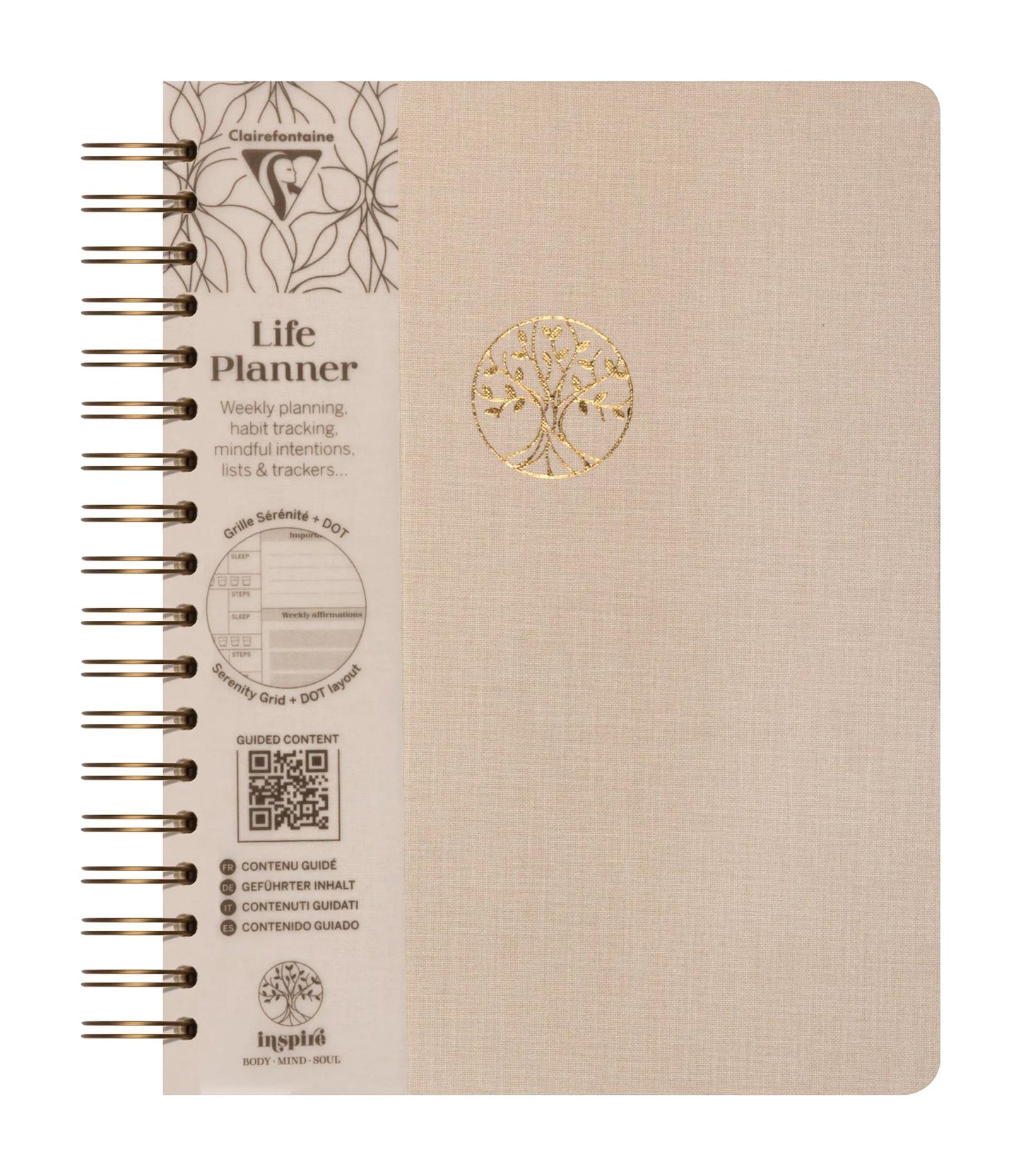 Inspire, Life planner, 19x25 cm complete binder, canvas cover of the Marais, 192 pages, printed, ass. - New (Pack x4)