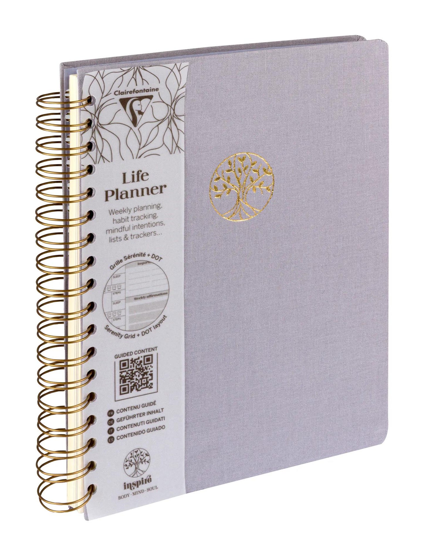 Inspire, Life planner, 19x25 cm complete binder, canvas cover of the Marais, 192 pages, printed, ass. - New (Pack x4)