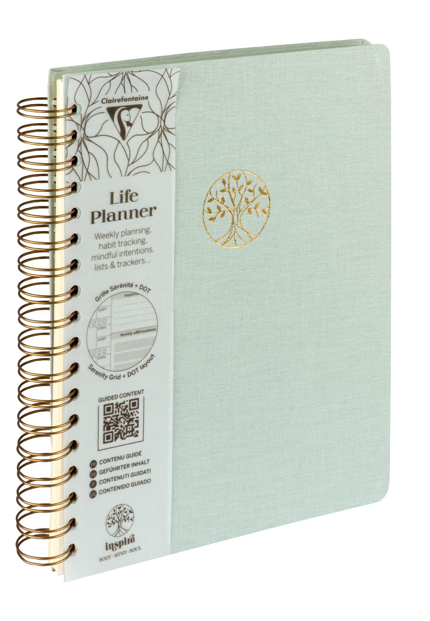 Inspire, Life planner, 19x25 cm complete binder, canvas cover of the Marais, 192 pages, printed, ass. - New (Pack x4)