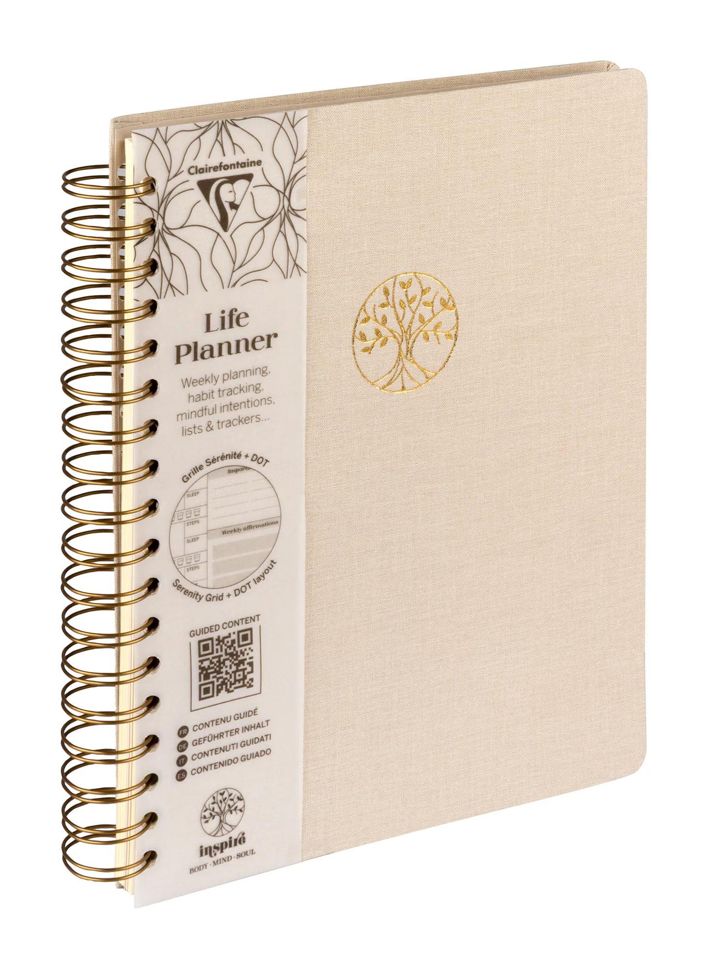 Inspire, Life planner, 19x25 cm complete binder, canvas cover of the Marais, 192 pages, printed, ass. - New (Pack x4)